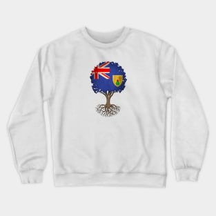 Tree of Life with Turks and Caicos Flag Crewneck Sweatshirt